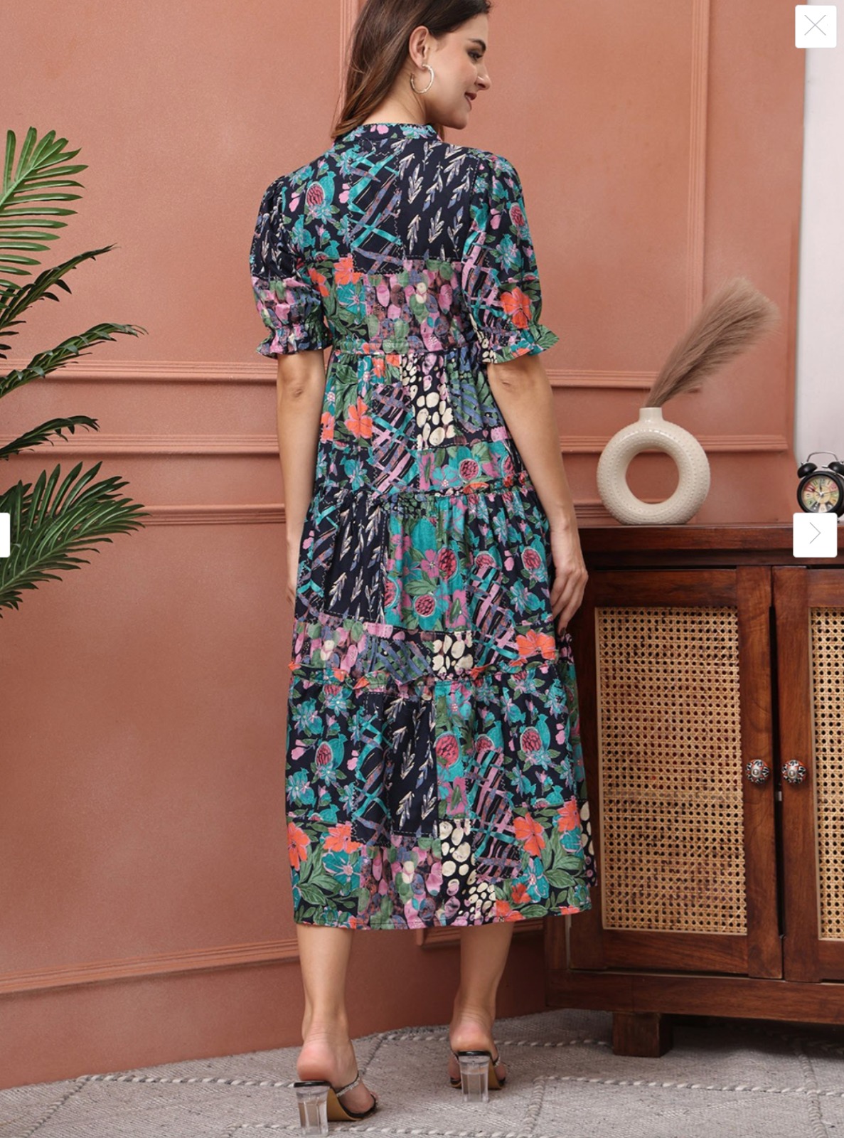 Midnight Bloom Satin Top Set